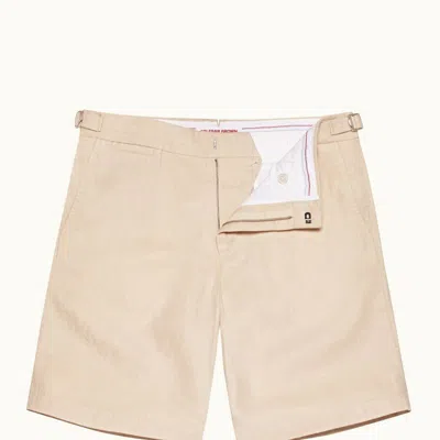 Orlebar Brown Norwich Linen Chai Shorts In Brown