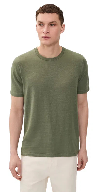 Orlebar Brown Ob Standard Linen Tee Herbal Green