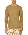Orlebar Brown Ob T Linen Long Sleeve Tee In Agave Green