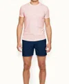 Orlebar Brown Ob-t Tailored Fit Crew Neck Cotton T-shirt In Pink Sand In Pink