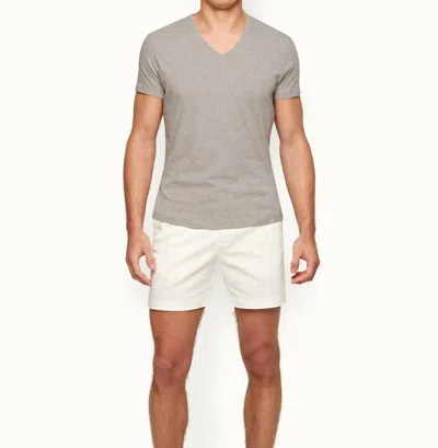 ORLEBAR BROWN OB-V T-SHIRT IN MID GREY MELANGE