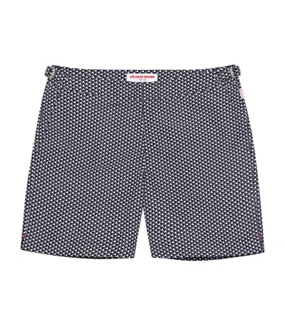 Orlebar Brown Patterned Bulldog Swim Shorts In Blue