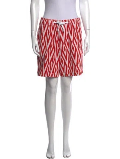 Pre-owned Orlebar Brown Patterned Mini Shorts In Red