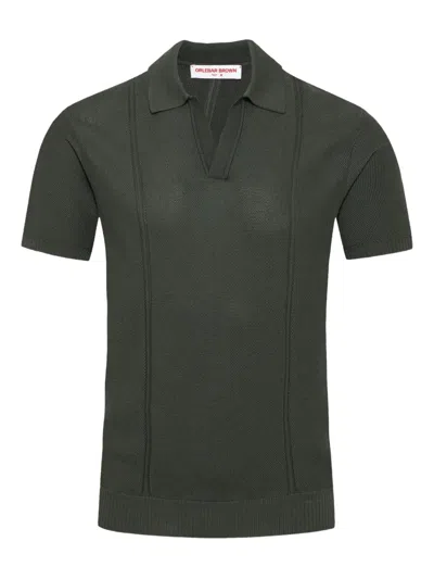 Orlebar Brown Pique Texture T-shirt In Gray