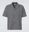 Orlebar Brown Printed Cotton-blend Terry Shirt In Black