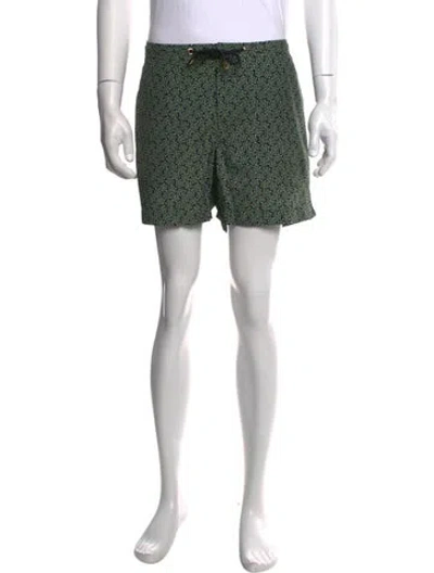 Pre-owned Orlebar Brown Printed Swim Trunks In Blue