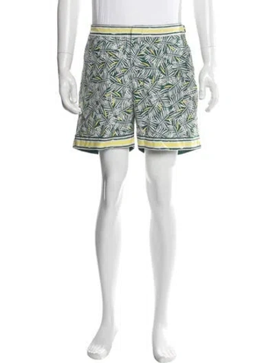 Pre-owned Orlebar Brown Printed Swim Trunks In Green