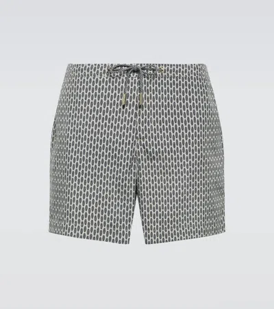 Orlebar Brown Printed Swim Trunks In Chai