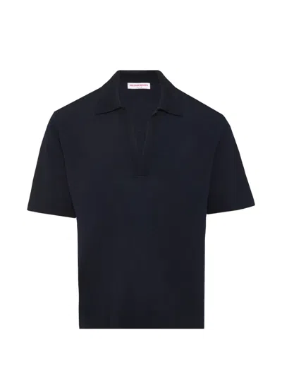 Orlebar Brown Mens Raffertie Short-sleeve Wool Polo Shirt Night Iris In Blue