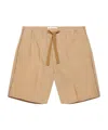 Orlebar Brown Relaxed Fit Piping Seam Linen Drawcord Shorts In Nude