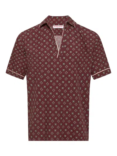 Orlebar Brown Ridley Printed Short-sleeve Top In Red