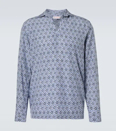Orlebar Brown Hemd Ridley In Blau