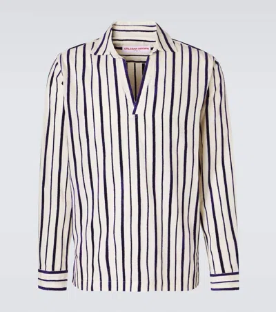 Orlebar Brown Ridley Striped Cotton-blend Shirt In Multi