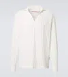 Orlebar Brown Ridley Tonal Chenille Stripe Shirt In White