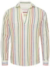 Orlebar Brown Ridley Chenille-trimmed Cotton-blend Voile Shirt In White