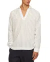 Orlebar Brown Ridley Tonal Chenille Stripe Shirt In White
