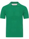 Orlebar Brown Roddy Waffle-knit Mesh Polo Shirt In Green