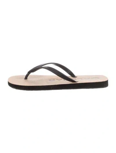 Pre-owned Orlebar Brown Rubber Flip Flops In Black