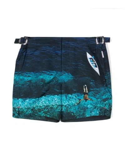 Orlebar Brown Russell Swim Shorts In Blue
