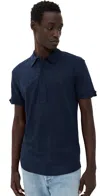 Orlebar Brown Sebastian Linen Polo Navy In Navy