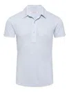 Orlebar Brown Sebastian Linen Polo Shirt In Blue