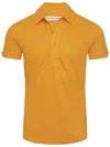 Orlebar Brown Men's Sebastian Short-sleeve Linen Polo Shirt In Yellow