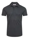 Orlebar Brown Sebastian Linen Short-sleeve Polo Shirt In Gray