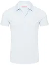 Orlebar Brown Sebastian Linen Jersey Polo Shirt In Blau