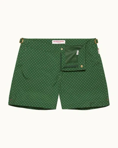 Orlebar Brown Setter Polka-dot Tailored-fit Swim Shorts In Agave Green