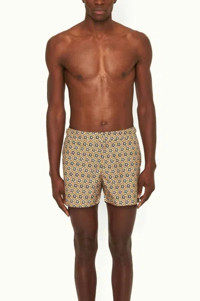 Orlebar Brown Setter Roseate Swim Trunks In Mango In Brown