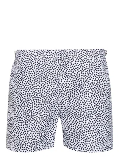 Orlebar Brown Setter Star Buckled Swim Short In White