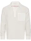 Orlebar Brown Linen Striped Shanklin Shirt In White