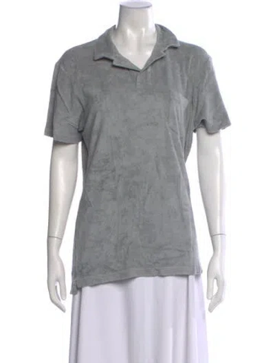 Pre-owned Orlebar Brown Short Sleeve Polo In Gray
