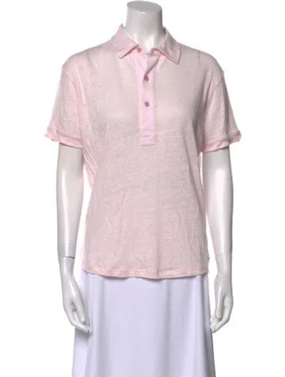 Pre-owned Orlebar Brown Short Sleeve Polo In Pink