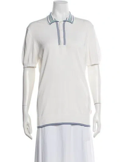 Pre-owned Orlebar Brown Short Sleeve Polo In White