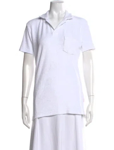 Pre-owned Orlebar Brown Short Sleeve Polo In White