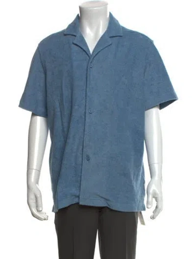 Pre-owned Orlebar Brown Short Sleeve Shirt In Blue
