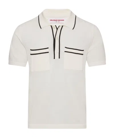 Orlebar Brown Short-sleeved Polo Shirt In White