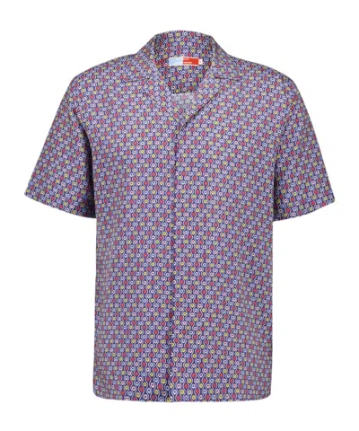 Orlebar Brown Short-sleeved Shirt In Purple
