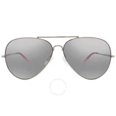 Orlebar Brown Silver Pilot Unisex Sunglasses Ob10c14sun 63 In Brown / Silver