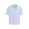 ORLEBAR BROWN SOFT BLUE LINEN MAITAN II SHIRT