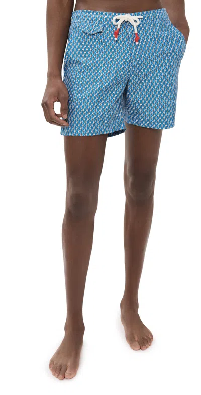 Orlebar Brown Standard Terrazzo Swim Shorts California Blue