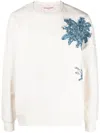 Orlebar Brown Stevenson Palm Tree Print Sweatshirt In Neutrals