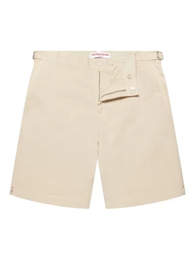 Orlebar Brown Stretch-cotton Belted Shorts In Neutral