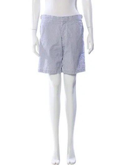 Pre-owned Orlebar Brown Striped Knee-length Shorts In White