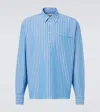 Orlebar Brown Striped Linen And Cotton Shirt In Gold