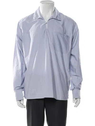 Pre-owned Orlebar Brown Striped Long Sleeve Shirt In Blue