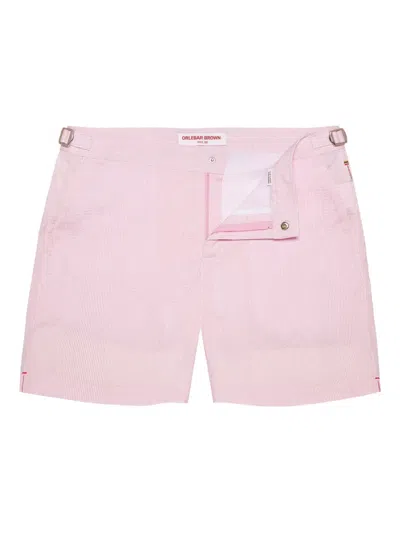 Orlebar Brown Striped Swim Shorts In Pink