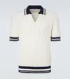 Orlebar Brown Swift Crocheted Organic Cotton Polo Shirt In White