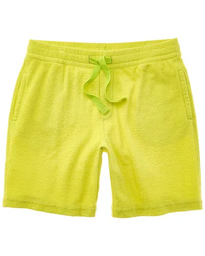 Orlebar Brown Trevone Cotton-terry Drawstring Shorts In Yellow